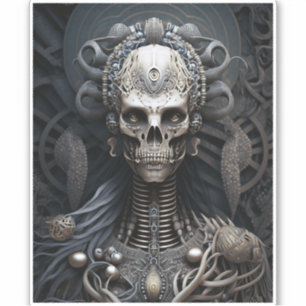 Skelettfanon Skeletts Horror Sticker