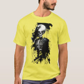 Skelettfarben Spritzer Halloween T - Shirt (Vorderseite)