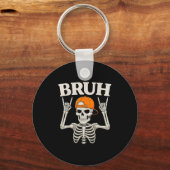 Skelettfelsen an Bruh Halloween für Mens Jungs Kin Schlüsselanhänger (Vorderseite)