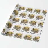Skelettfetzen mit weißem Halloween Geschenkpapier (Ungerollt)