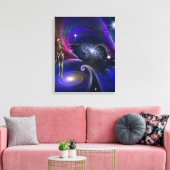 Skelettfiguren im Kosmos Leinwanddruck (Insitu (Wohnzimmer))