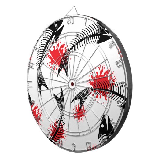 Skelettfisch Dartscheibe (Vorderseite rechts)