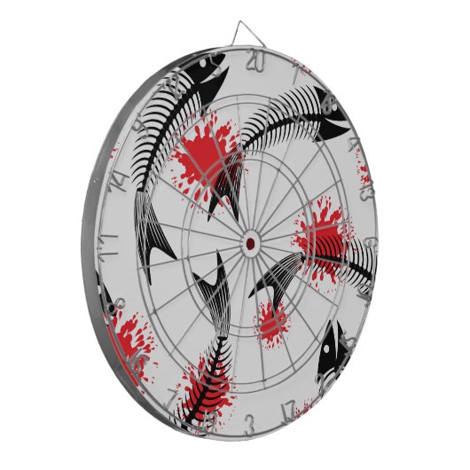 Skelettfisch Dartscheibe (Vorderseite Links)