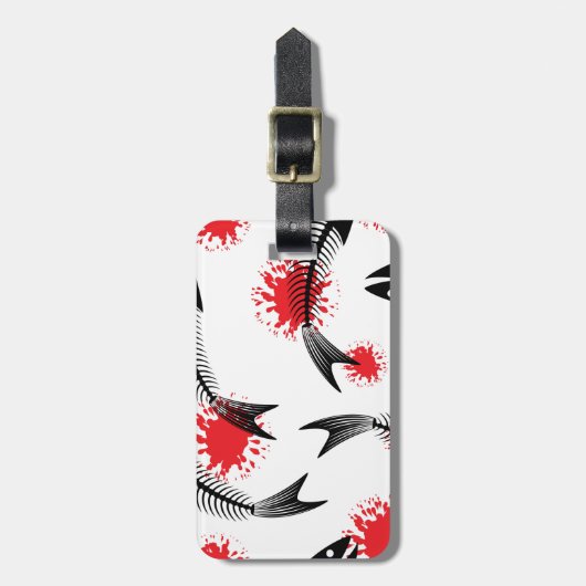 Skelettfisch Gepäckanhänger (Vorderseite vertikal)