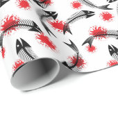 Skelettfisch Geschenkpapier (Rolleneckpunkt)