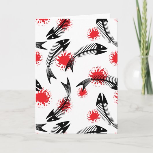 Skelettfisch Karte (Vorderseite)