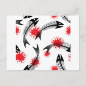 Skelettfisch Postkarte (Vorderseite)