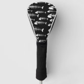 Skelettfische Knochen Fischerei Spaß Fischerei Hun Golf Headcover (Vorderseite)