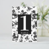 Skelettfische Skelett Tischnummern Skull (Stehend Vorderseite)