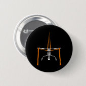 Skelettflieger - Halloween-Seidenzirkus Button (Vorne & Hinten)