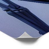 Skelettfrauen mit Blume Poster (Ecke)