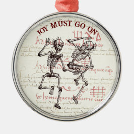 Skelettfreude muss auf Weihnachtsfeier gehen Ornament Aus Metall