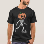 Skelettfußballspieler - Halloween-Sport T-Shirt (Vorderseite)