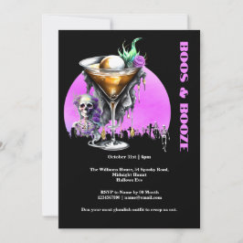 Skelettgraveyskull-Cocktail Vollmond Horror Einladung