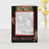 Skelettgrenzkarte tanzen karte (Gelbe Blume)