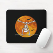 Skelettgymnastik Halloween Horizontal Bar Mousepad (Mit Mouse)