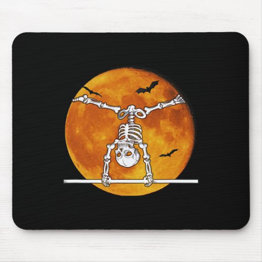 Skelettgymnastik Halloween Horizontal Bar Mousepad (Vorne)