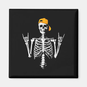 Skeletthafen Skater Cool Halloween Punk Rock Men B Magnet