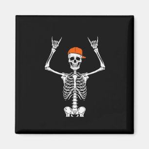 Skeletthafen Skater Cool Halloween Punk Rock Men B Magnet