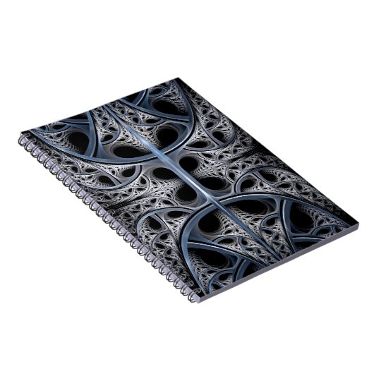 Skeletthalle Fraktal Art Notizblock (Rechte Seite)