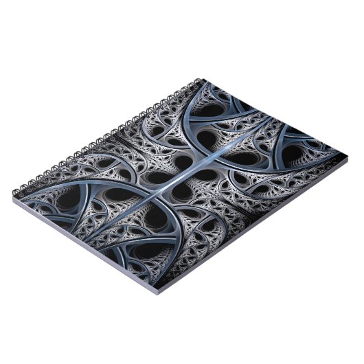 Skeletthalle Fraktal Art Notizblock (Linke Seite)