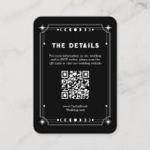 SkelettHalloween-Hochzeitdetails Qr-Code Begleitkarte (Vorderseite)