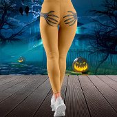 Skeletthand auf Hintern Funny Halloween Orange Leggings