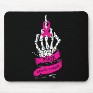 Skeletthand für rosa, sonnige Brustkrebserkrankung Mousepad