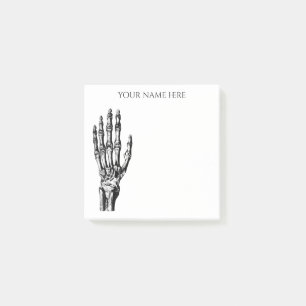 Skeletthand Halloween Post-it Klebezettel