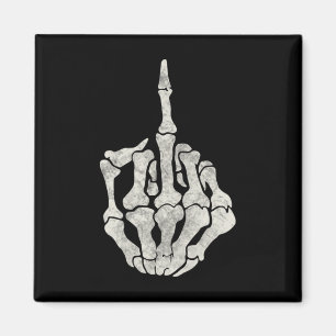 Skeletthand Middle Finger für den Vintagen Schädel Magnet