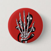Skeletthand mit Geistern Button (Vorderseite)