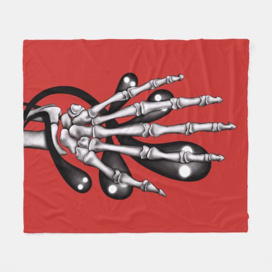 Skeletthand mit Geistern Fleecedecke (Vorderseite (Horizontal))