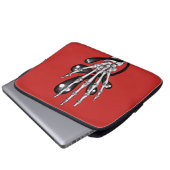 Skeletthand mit Geistern Laptopschutzhülle (Vorne Knopf)