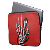 Skeletthand mit Geistern Laptopschutzhülle (Vorderseite Links)