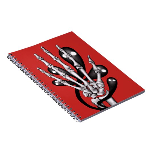 Skeletthand mit Geistern Notizblock (Rechte Seite)