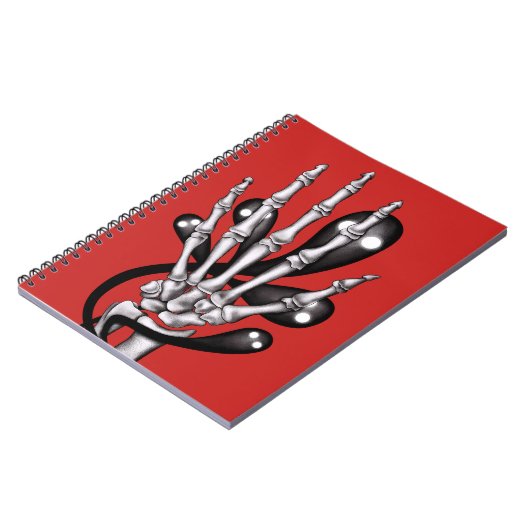 Skeletthand mit Geistern Notizblock (Linke Seite)