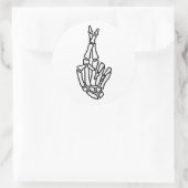Skeletthand mit gekreuzten Fingern Runder Aufkleber (Tasche)