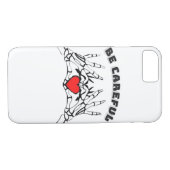 Skeletthand mit Herz-Klassik Case-Mate iPhone Hülle (Rückseite (Horizontal))