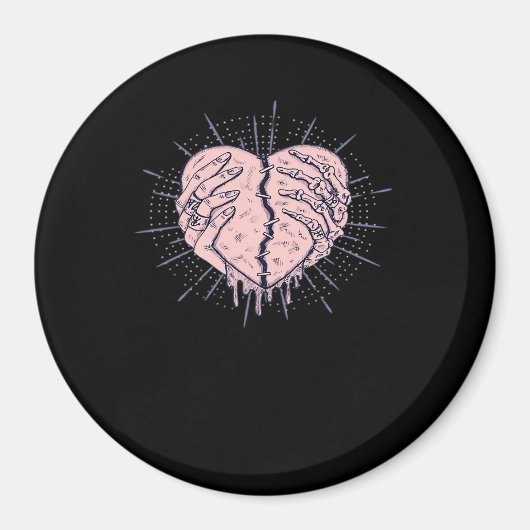 Skeletthand mit Herz-Klassik Magnet (Vorne)