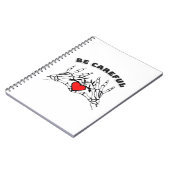 Skeletthand mit Herz-Klassik Notizblock (Linke Seite)