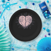 Skeletthand mit Herz-Klassik Pappteller (Party)