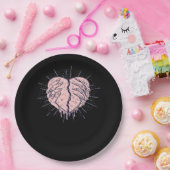 Skeletthand mit Herz-Klassik Pappteller (Party)