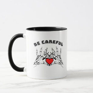 Skeletthand mit Herz-Klassik Tasse