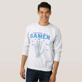 Skeletthandanatomie für Gamer - Tastatur Sweatshirt (Vorne ganz)