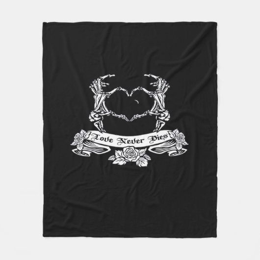 Skeletthanddesign Fleecedecke (Vorderseite)