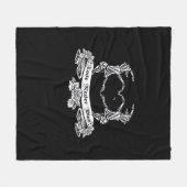 Skeletthanddesign Fleecedecke (Vorderseite (Horizontal))