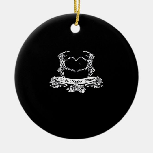 Skeletthanddesign Keramik Ornament (Vorne)