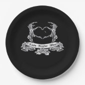 Skeletthanddesign Pappteller (Vorderseite)