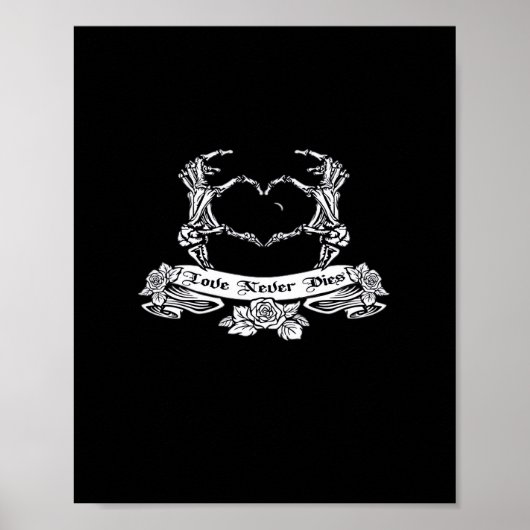 Skeletthanddesign Poster (Vorne)