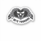 Skeletthandschuh, Halloween-Design für Backgro Aufkleber (Vorderseite)